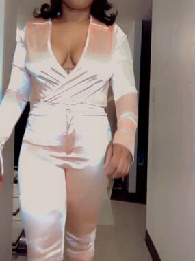 Satin Blush Pink Wrap Jumpsuit